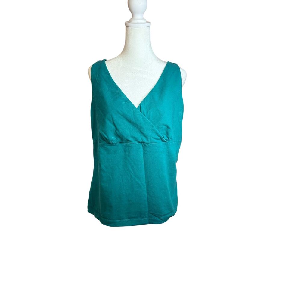 Eddie Bauer Overview teal or turquoise sleeveless v-neck tank top size XL